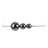 LED hanglamp Chrome "NOVA" gemaakt van chroom -gekleurd metaal, plastic en rookglas, met stevig ingebouwde LED's, ca.