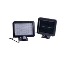 2er-Set LED Solar Außenwandleuchte "PEPE" , für Außen, Wandleuchte - Kunststoff in Schwarz, mit integrierter LED - Wandleuchten außen