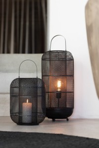 J-Line lantern Donny - iron - black