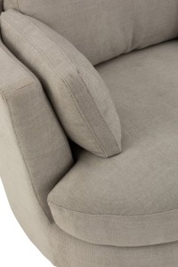 J-Line Lounge chair Swiv Wood/Textile Gray