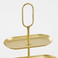 Rama Etagere 3 Layers - L48 x W20 x H55 cm - Metal - Gold