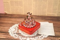 Music box DIY 3D Wooden Puzzle Circus Troupe Tone-Cheer, TQ047, 14x14x16cm