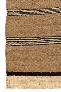 J-Line carpet Braided - seagrass-palm leaf - natural/black