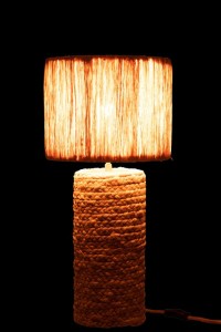 J-Line table lamp Banana leaves - jute - natural