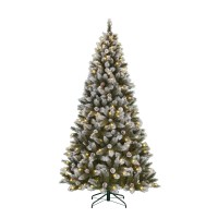 Pittsfield Kunstkerstboom met LED Verlichting - H230 x Ø122 cm - Groen Frosted
