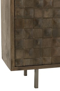 J-Line Cabinet Pino Metal/Mango Wood Brown/Grey