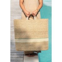 J-Line Set Van 2 Mand Strepen+Handvat Naturel/Groen