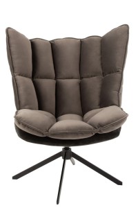 J-Line chair Relax Cushion on frame - textile/metal - gray