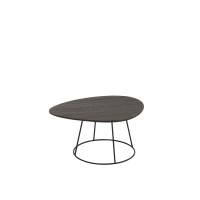 J-Line Bijzettafel Ovaal Hout/Metaal Donkerbruin S