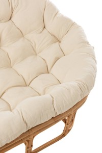 J-Line Rattan sofa - with cushion - jute/textile - natural