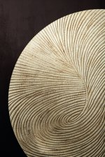 Wiktor White MDF Round Wallpanel Swirl Carved L