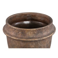 Christenee Grey Half Brown Cement Round Pot Big S