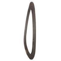 Santin Brown Mango Wood Organic Triangle Mirror