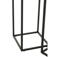 J-Line bijzettafel Vierkant - metaal - zwart -set van 2