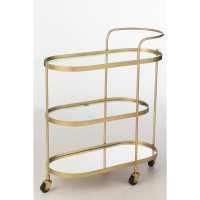 J-Line trolley Ovaal - metaal/spiegel - goud