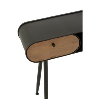 J-Line Console Wood And Metal Table Console Dennenhout Zwart/Lichtbeige