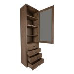Oak Cabinet Armarium 1 Door 4 Drawers Glay