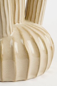 Felipe Tulip Vase - H27 x Ø20 cm - Ceramic - Beige