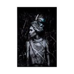 Melani Glass Art Wall Picture Black & White Woman