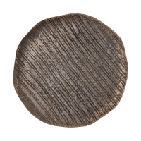 Grail Gold Alu Plate With Stripes Round L