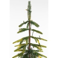 Lodge Kunstkerstboom met Verlichting en Timer- en Dimfunctie - H155 x  Ø48 cm - Groen