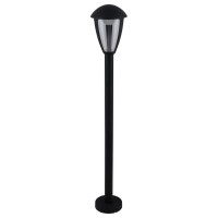 LED exterior base base "Clint", made of metal and plastic in black, with integrated LED, path lights