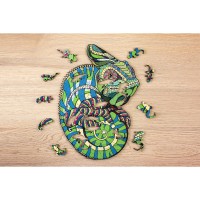 Eco Wood Art (EWA) Houten Legpuzzel Kameleon/ Chameleon size S, 1867, 26x19,6x0,5cm