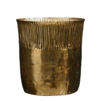Xavier Plantenpot - H26 x Ø25 cm - IJzer - Goud