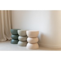 J-Line bijzettafel Lise - ijzer - ivoor