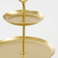 Rama Etagere 3 Layers - L38 x W38 x H55 cm - Metal - Gold