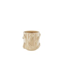 Pot - Dick - Keramiek - Beige -11x11x11,5cm