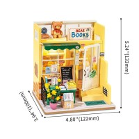 DIY House Mind-Find Bookstore, Robotime, DG152, 12.2x10x13.3cm