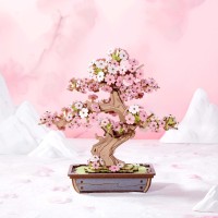 Robotime, DIY 3D Houten Modelbouwpakket, Sakura Bonsai, TG415, 16,1x11,1x17cm