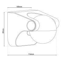 LED wall lamp "pallas", made of metal and plastic in anthracite, with integrated LED
