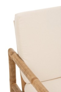 J-Line Rattan sofa - 2 people - bamboo/textile - natural
