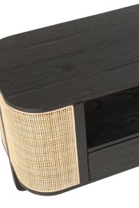 J-Line Molly TV cabinet - wood - natural/black - home accessories