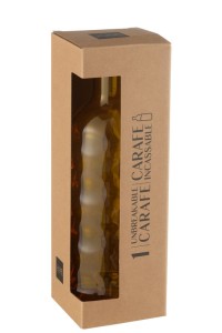 J-line bottle Hammered In Giftbox - plastic - yellow