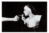 J-Line Wall Decor Non Cigarette Tempered Glass Black/White