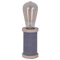 Table lamp max. 12cm high, decorative table lamp made of metal and plastic and textile material in black, white, E27 socket, table lamp for dining room, kitchen, children's room, hallway