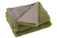 J-Line Plaid Cutie - Fleece Blanket – Polyester – 180x130 cm – Moss green