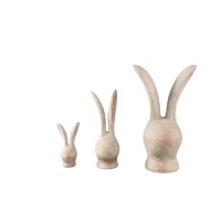 Remy Cream Cement Rabbit Head Shaped Statue L