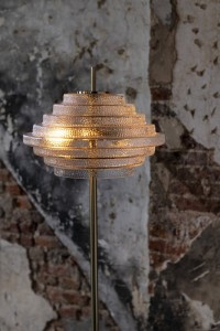 J-Line Foot Lamp LED Gold Metal/Glass Translucent