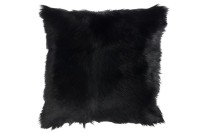 J-Line cushion Goat skin - faux fur - black