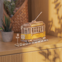 3D Wooden Puzzle Tramcar, Robotime, TG505, 18x5.8x14cm