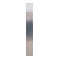 LED outer socket light "Leah" made of metal and plastic in steel-blank, integrated LED, path lights