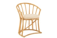 J-Line chair + cushion - jute/textile - natural/white