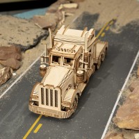 Wooden Puzzle 3D Heavy Truck, Robotime, MC502, 22.4x7.3x10 cm