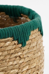 Jorck Plant Basket - Set of 3 - H24 x Ø26 cm - Seagrass - Green, Brown