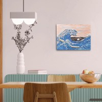 Okto clay DIY 3D Artwork with foam clay, Big Wave in Kanagawa, 10004, 30x40cm