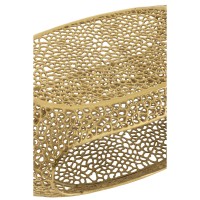 J-Line Salon Table Ovaal aluminium goud bevlekte groot